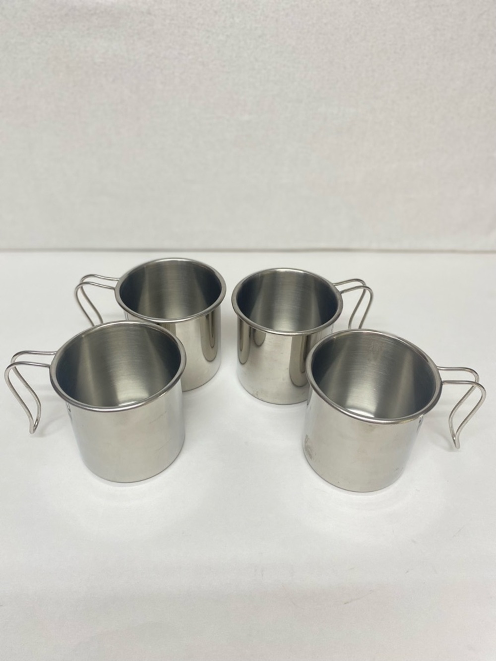 Coleman Camping Cups Set of 4 All Metal Loop Handle Outdoors or Indoors Durable